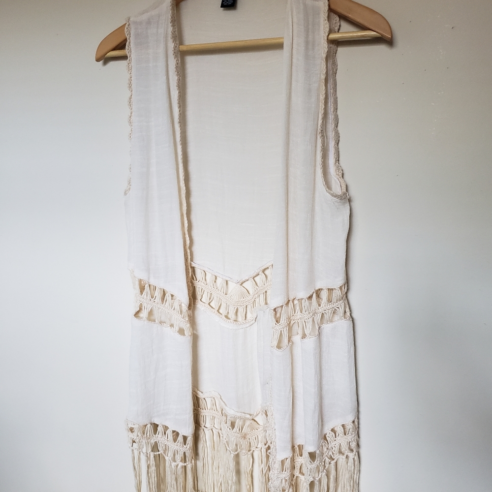 Off white Crotchet Tank